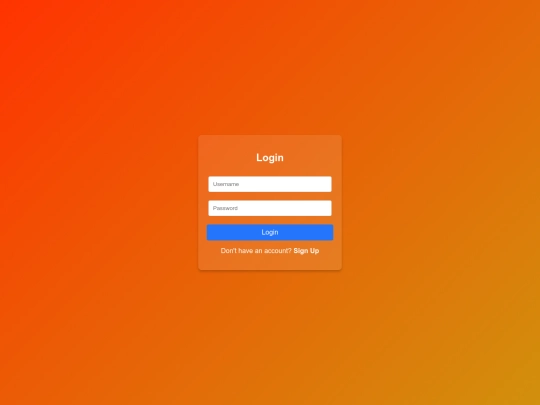 login screenshot