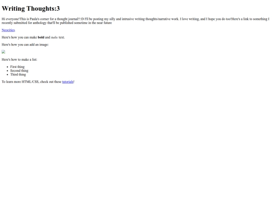 writtenthoughts screenshot