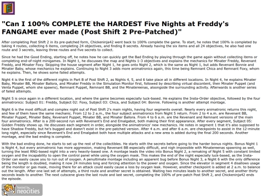 eng/youtube/chickeninja42/can-i-100-percent-complete-the-hardest-five-nights-at-freddys-fangame-ever-made screenshot