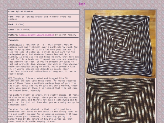 Yarn-Projects/Brown-Spiral-Blanket screenshot