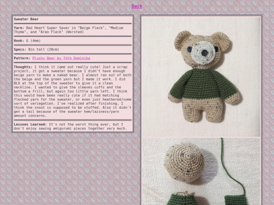 Yarn-Projects/Sweater-Bear screenshot