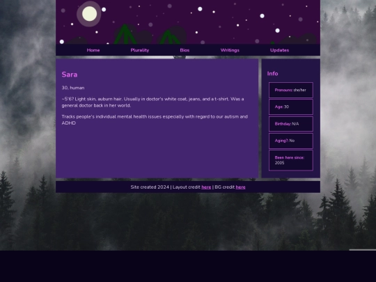 Members/Sara screenshot