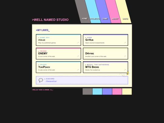 links screenshot