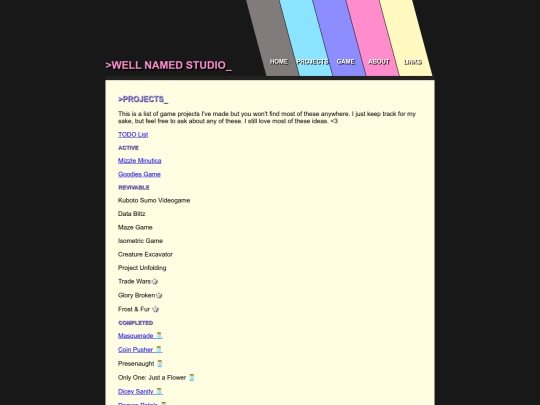 projects screenshot