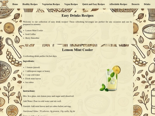 Drinks screenshot