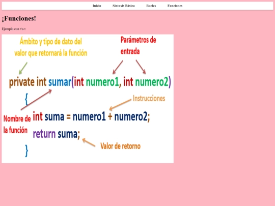 funciones screenshot