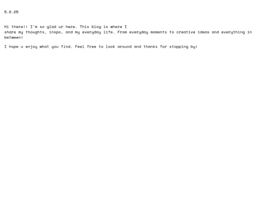 blog/welcome screenshot