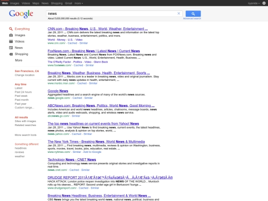 google10/experiments/search2011 screenshot