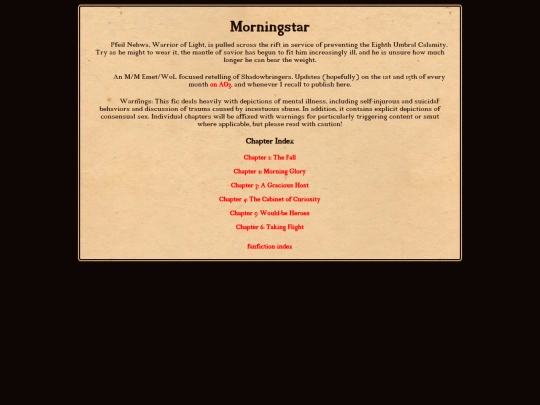 fanfic/fics/morningstar screenshot