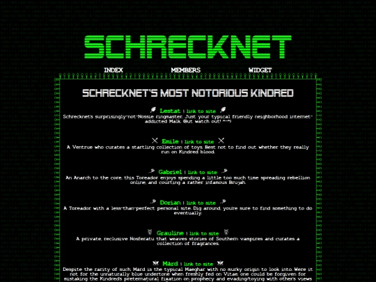 schrecknet/members screenshot