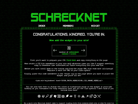 schrecknet/widget screenshot