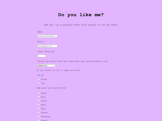 FriendSurvey screenshot