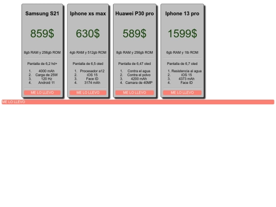 proyecto/precio screenshot