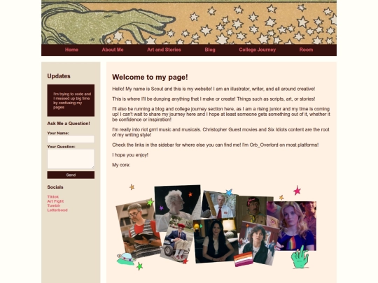 Homepage screenshot