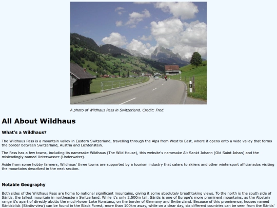 wildhausoverview screenshot