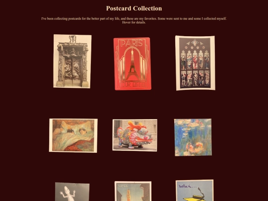 postcards screenshot