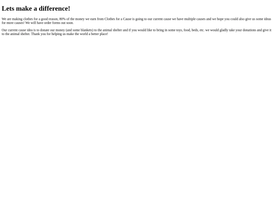 ClothesforaCause screenshot