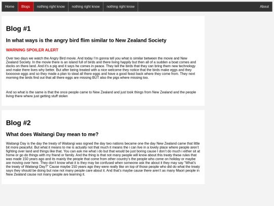 Blogs screenshot