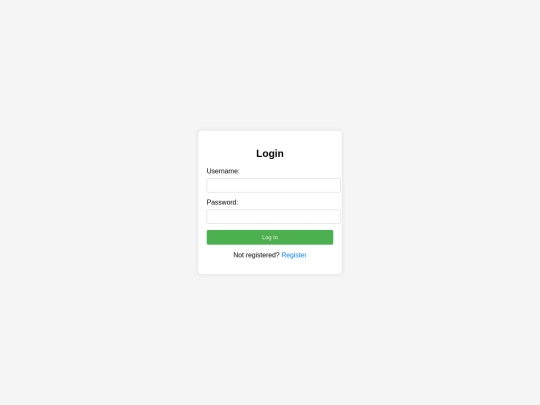 login screenshot