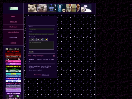 guestbook screenshot
