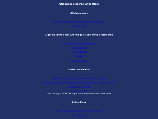 links screenshot