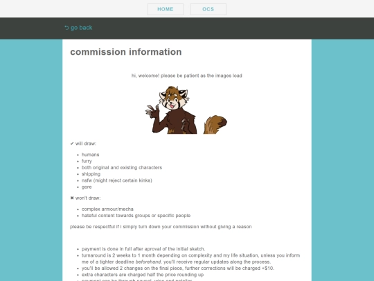 commissions screenshot