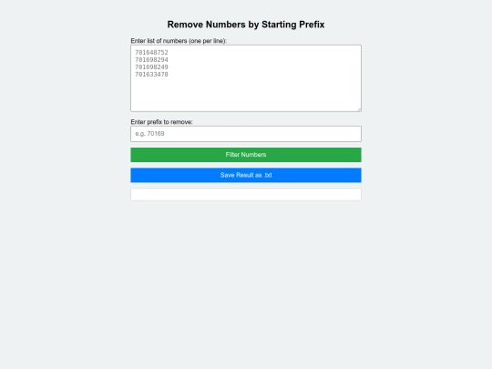 Removenumber screenshot