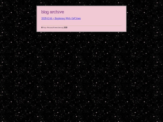 blog/archive screenshot