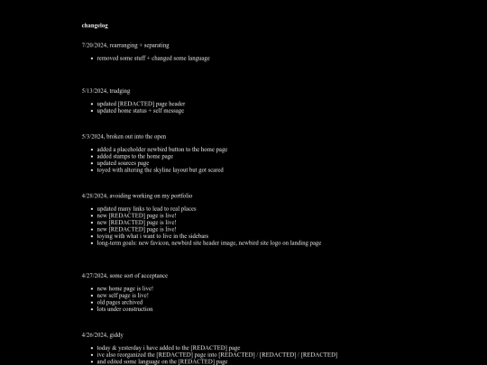 changelog screenshot