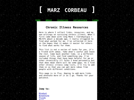 chronicillnessresources screenshot