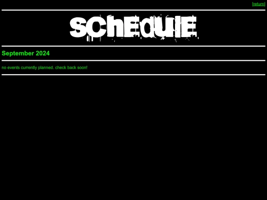 schedule screenshot