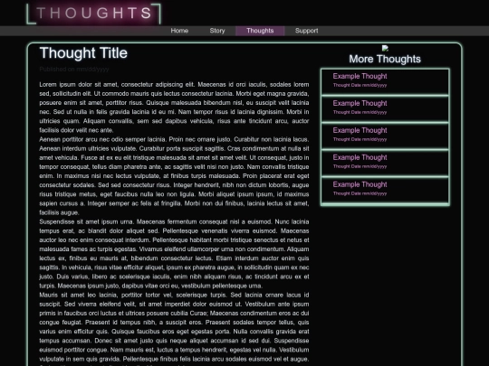 thoughtTemplate screenshot