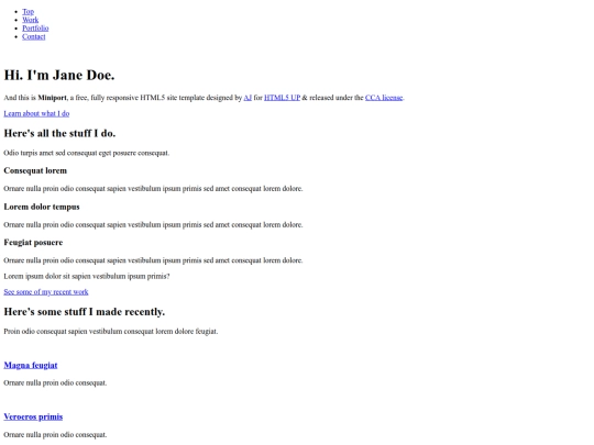 index screenshot