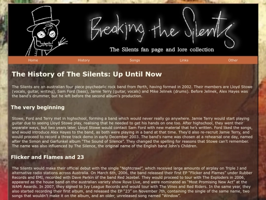 history screenshot