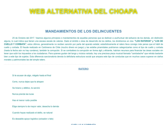 mandamientos-delincuentes screenshot