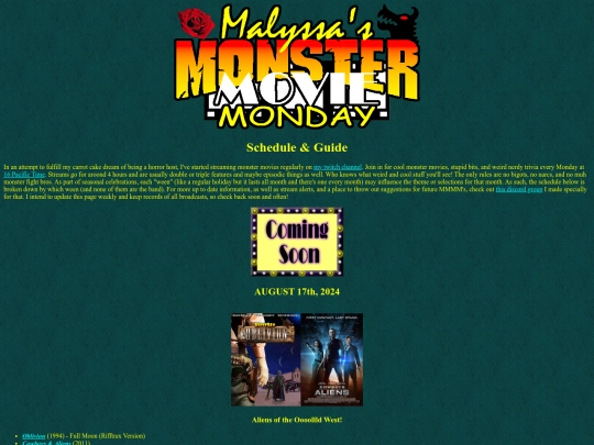 videonews/MMMMschedule screenshot