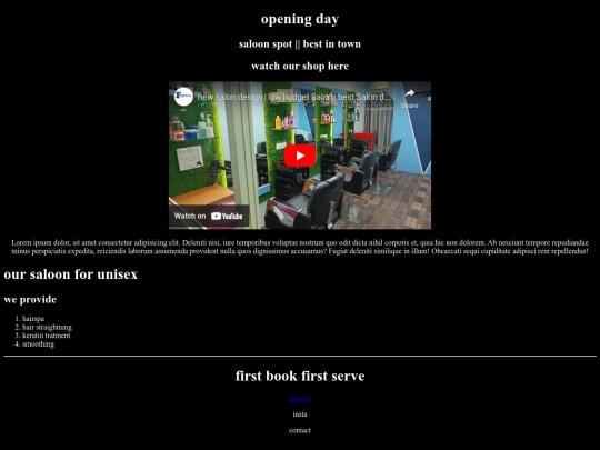 salon simple proj screenshot
