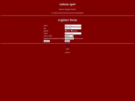 salon simple proj/reg screenshot