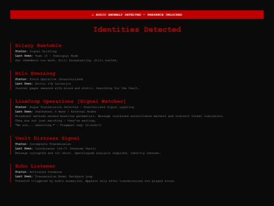 identitiesdetected screenshot