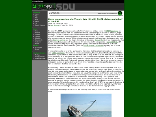 RedSpy/articles/vimm-DMCA screenshot