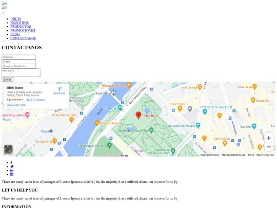 Página web/contact screenshot