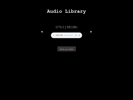 audio-library screenshot