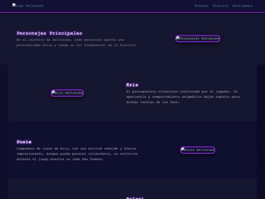 Proyectos/personajes screenshot