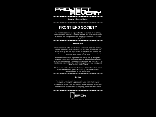 dex/cast/frontiers screenshot