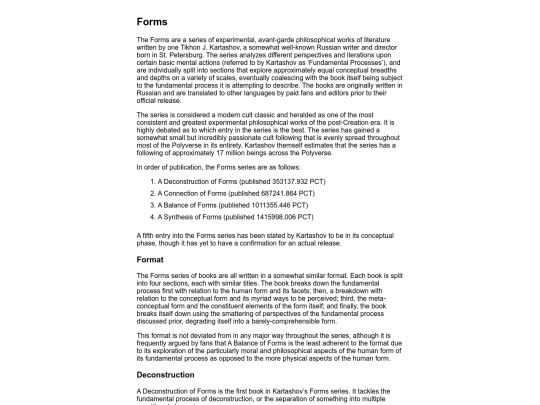 media/text/forms screenshot