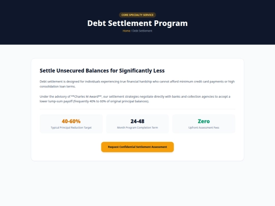 debt-settlement screenshot