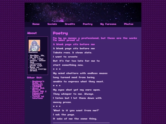 poetry screenshot