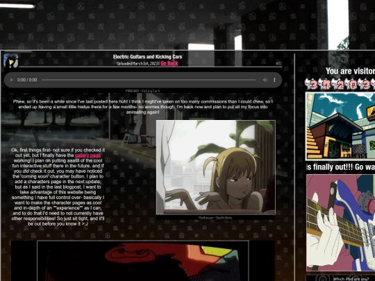 blog/guitars screenshot