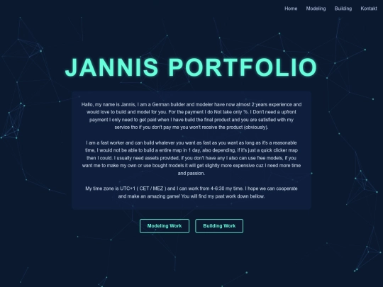 Portfolio Jannis/home screenshot