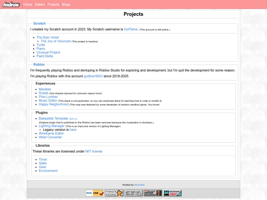 projects screenshot